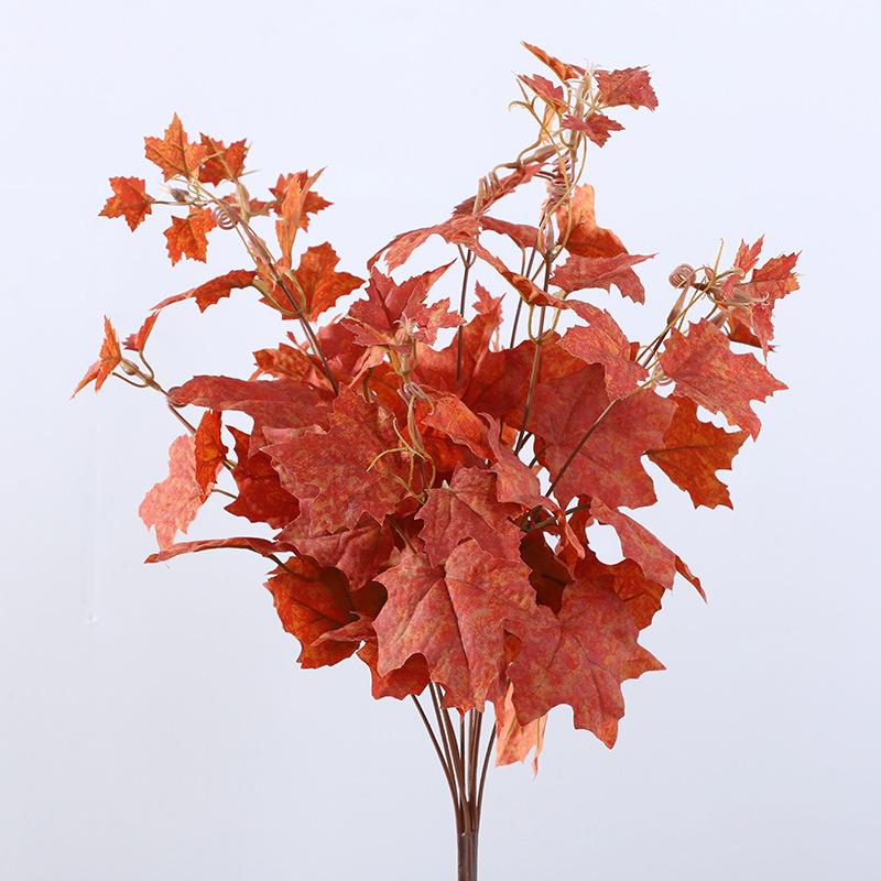 Simulation Leaves Wedding Decoration Bundle Maple Leaf Wedding Simulation Flowers Suspended Ceiling Road Flower Simulation Plants