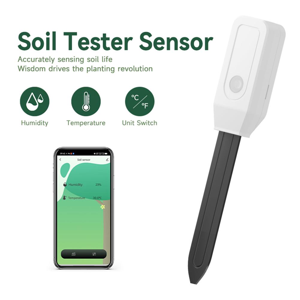 1-3PCS Tuya Zigbee WiFi Soil Moisture Sensor Garden Soil Water Content Humidity and Temperatuer Sensor Smart Remote Soil Monitor