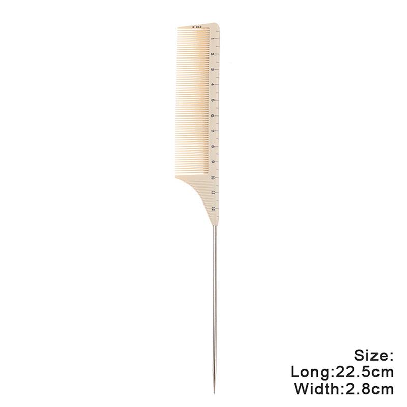 1Pcs Professional Barber Comb with Plastic Scale Laser Ruler Hairdressing Styling Tool for Salon Hair Cutting