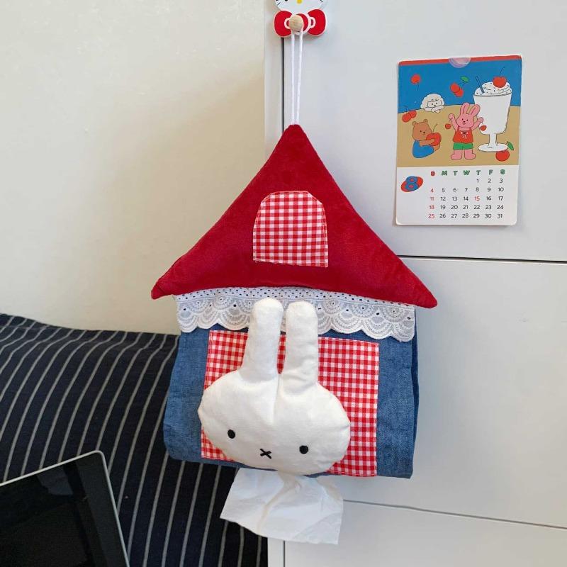 

Милая Сумка для Бумажных Полотенец в Виде Кролика - Для Дома, Гостиной, Ванной, Общежития, Подвесной Держатель для Туалетной Бумаги, Креативная Автомобильная Коробка для Салфеток