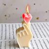 3D Mini Heart Gesture Candle Silicone Mold Diy Geometry Candle Maker Chocolate Plaster Handmade Soap Resin Mold Home Decoration