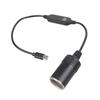 USB C To 12V Adapter Car Lighter Socket Adapter For Car Fan Power Converter With LED Power Indicator