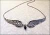 Angel Wings Feather Pendant Necklace With Alloy Chain For Women And Men