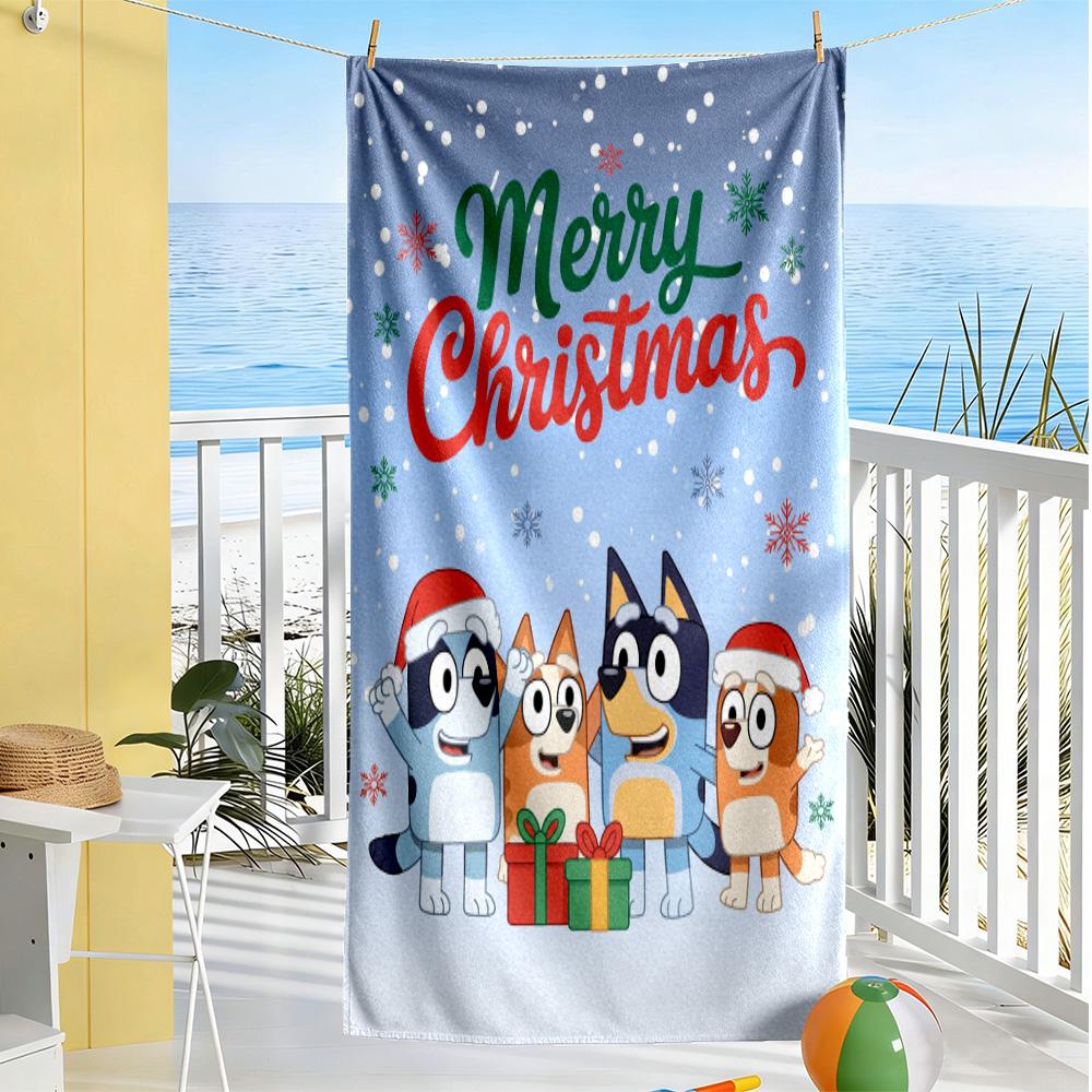 Christmas Family Fun Beach Towel Soft Durable Quick-Dry Comfortable Lightweight Suitable for Swimming, Gym, Camping, Yoga Vacation