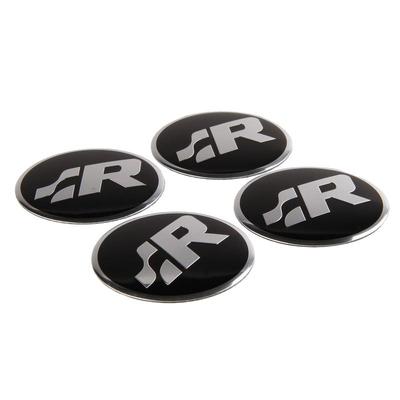4pcs 56mm SR Car Hub Cap Stickers Car Wheel Logo Badge Decoration Car Wheel Stickers Wheel Decals