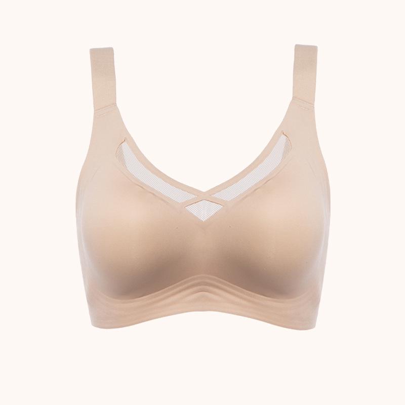 Plus Size Seamless Jelly Thin Sports Bra - Anti-Sagging Design