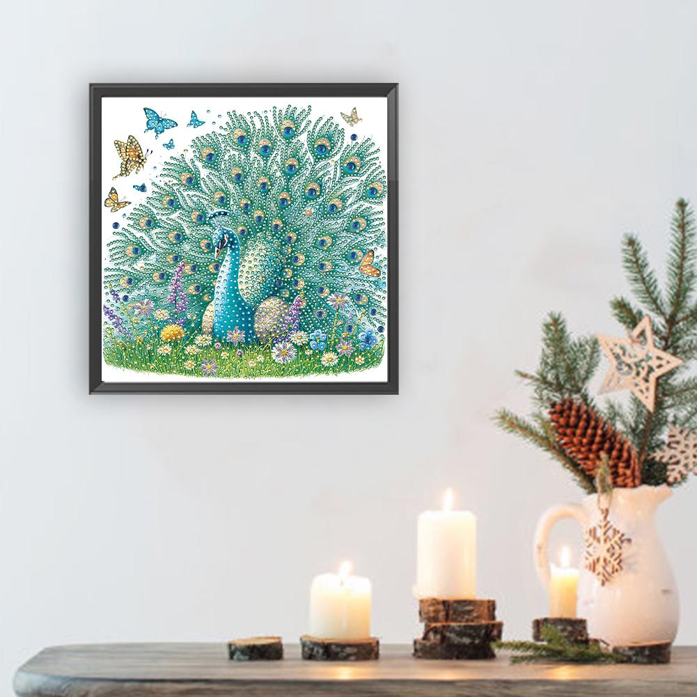 5D DIY Partial Special Shaped Drill Diamond Painting Kit Flower Decor 30x30cm