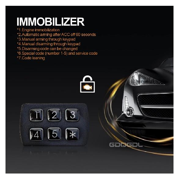 New Universal 12V Fuel Pump Cut off Car Engine Locker by Password Immobilizer Keypad With Anti-Hijacking Function Alarm System