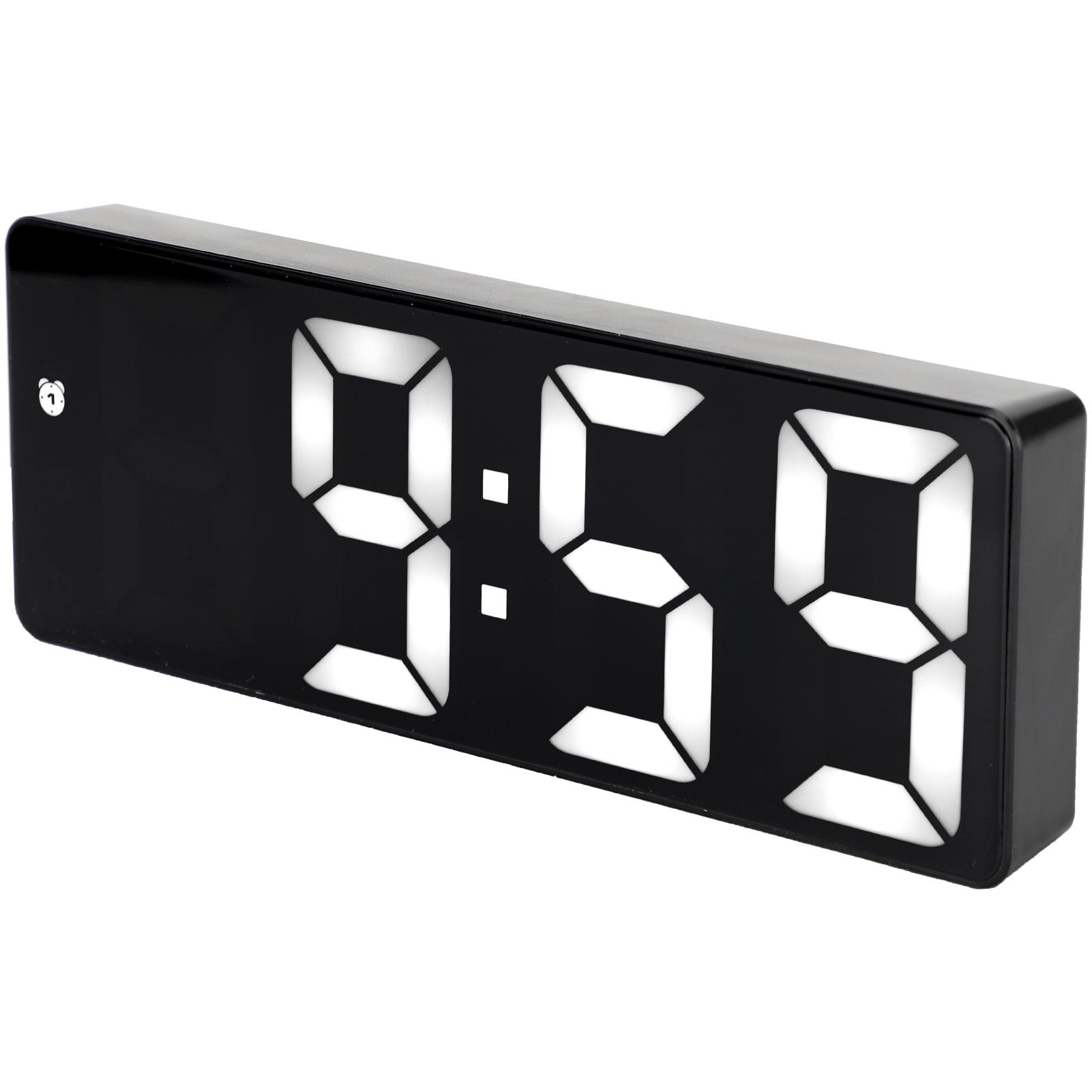 

Светодиодный зеркальный будильник USB электронный цифровой настольный перезаряжаемый зеркальный декор