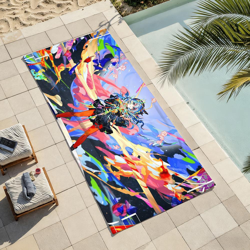 Singer H-Hoshimachi Suisei Towel Soft Lightweight Anti-Sand Large Beach Towel Quick-Drying Bath Sports Family