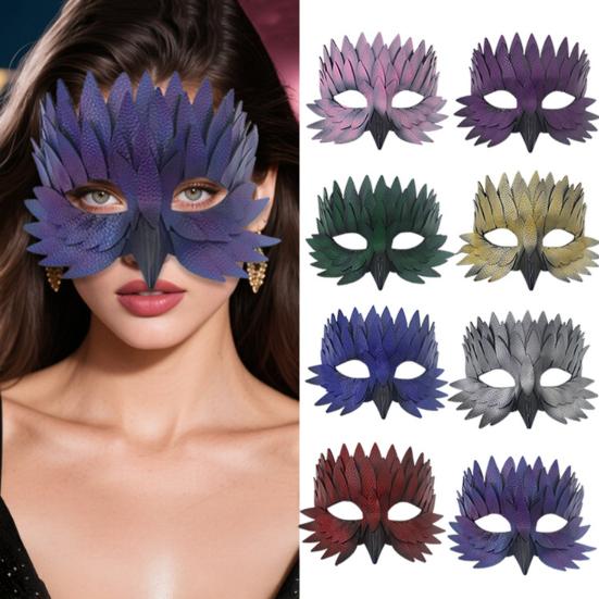 Halloween Ansiktsskydd Justerbar Design Flerlagers Rollspels Huvudbonad Halv Ansiktsskydd