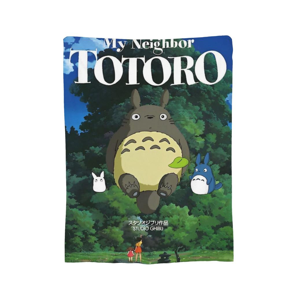 Traditional Nekobasu Knitted Blankets Japanese T-Totoros Catbus Fleece Throw Blanket Bedding Couch Portable Soft Warm Bedspreads