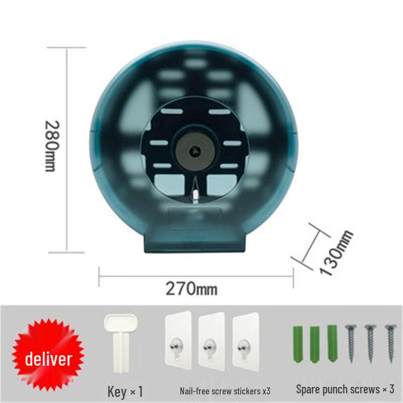Wall-Mounted Large Roll Toilet Paper Dispenser