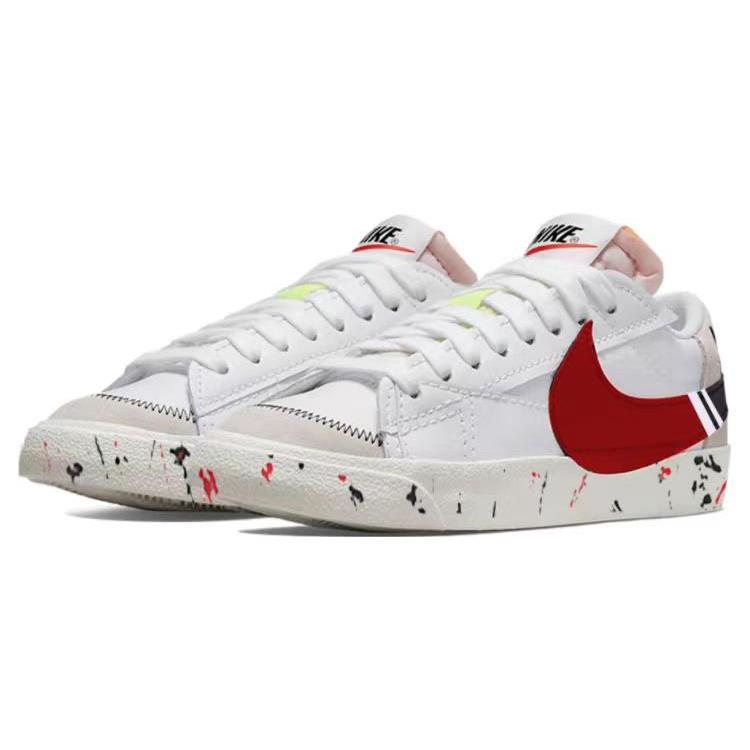 Nike Blazer Jumbo Low top Skateboard Shoes Women's White Red Black DQ1470-101(Team56-)