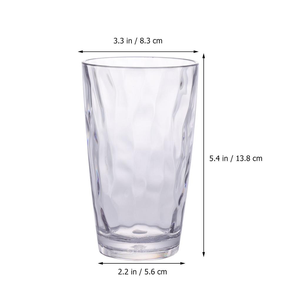 1 Stück Becher mit großem Fassungsvermögen, Wasserstruktur, transparenter Acryl-Trinkbecher, bruchsicher, für Bier, Limonade, Saft, Heimgebrauch