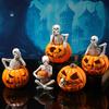 Pumpkin Skull Skull Shaped Lamp Halloween Theme Ornament Stylish Decorative Light Indoor and Outdoor Festives Decoration