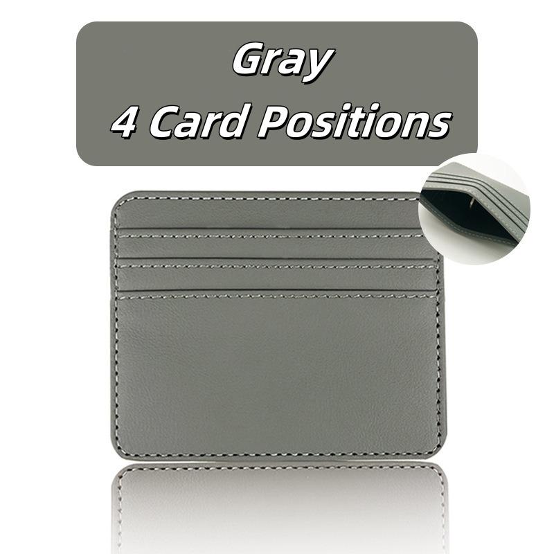 Business Anti-theft Brush PU Leather Card Slim ID and Bank Card Holder Wallet Protective Case Coin Card Holder Pouch