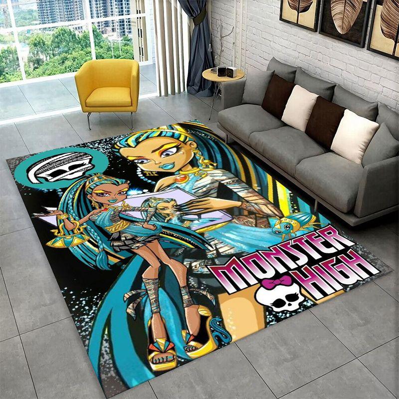 Cartoon Monster High Draculaura Vampire Non-Slip Area Rug for Living Room,Bedroom,Playroom,Soft Carpet Floor Mat Home Decor Rug