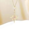 Titanium Steel Colorfast Star Cross Clavicle Necklace for Women