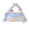 Baby Play Gym Mat Tummy Time Activity Mat with 6 Sensory Toy 35.0" X 35.0"