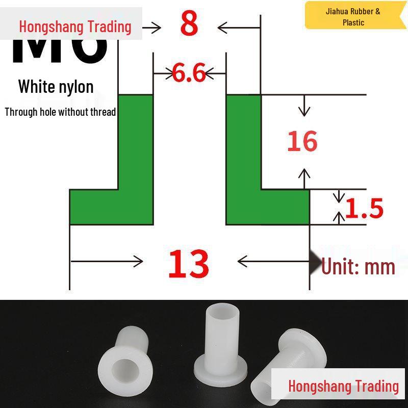 Step T-Shaped Nylon Insulating Bushing Washer, M3-M35 Thread Protection Spacer