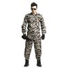 2Pcs/Set Lapel Long Sleeve Zipper Buttons Placket Cargo Coat Pants Men Multi Pockets Camouflage Print Work Training Outfit Male Clothing