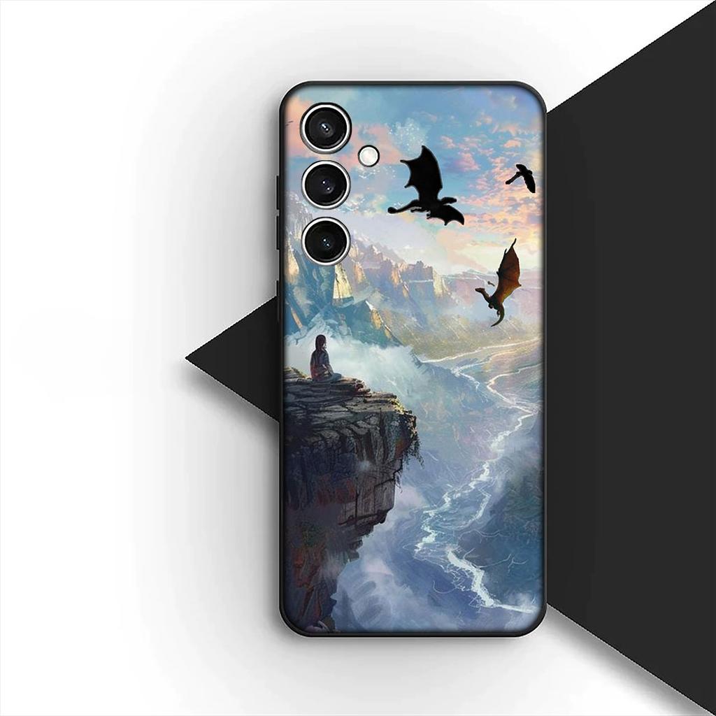Vierte Flügel Drachen Silikonhülle für Samsung Galaxy A36 A55 A26 A05 A06 A14 A50 A51 A53 A54 A12 A13 A23 A35 Hülle Handyhülle