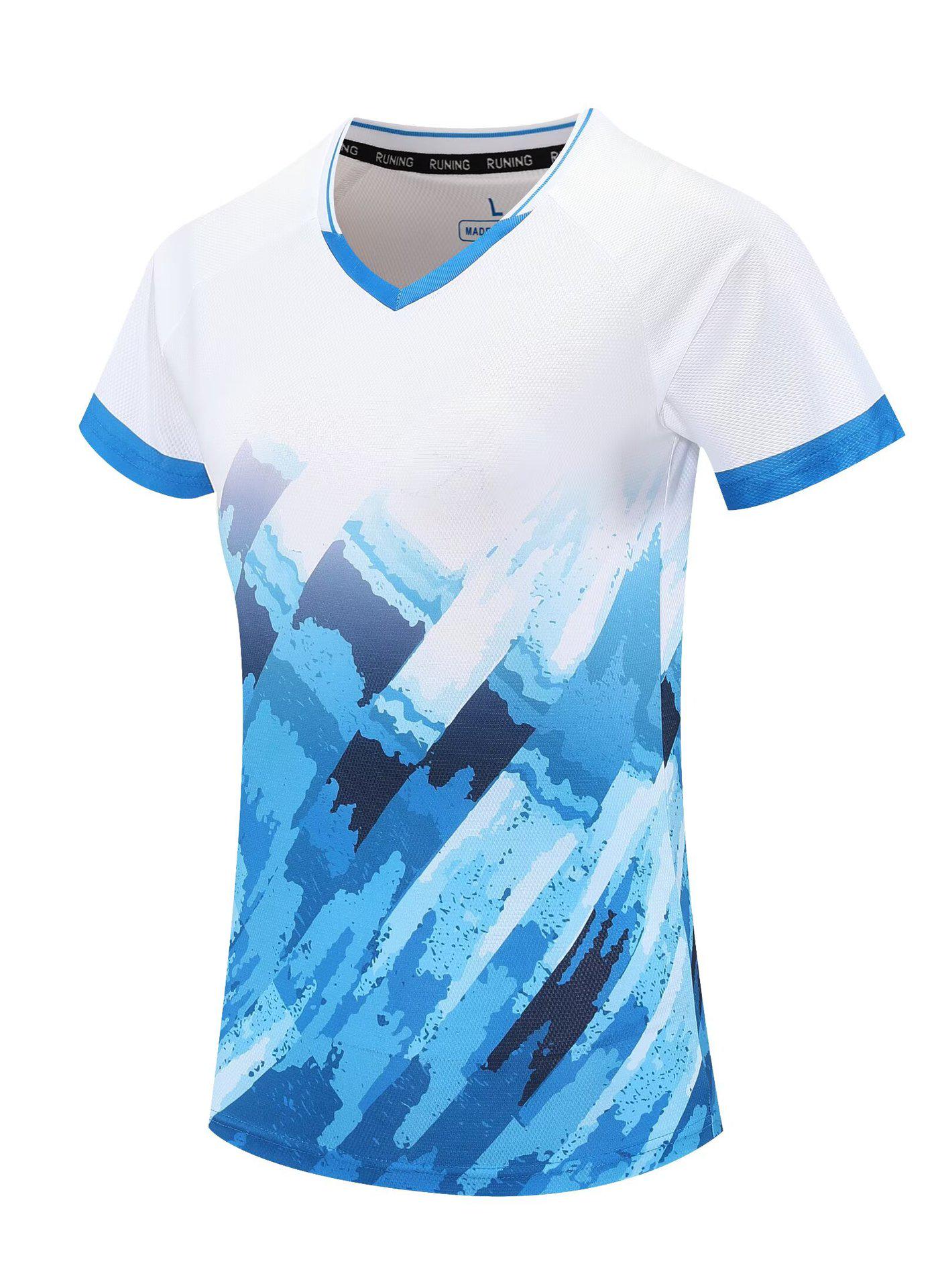 Men s & Women s Quick Dry Badminton Team Jersey Set - Short Sleeve Men s 4XL белый