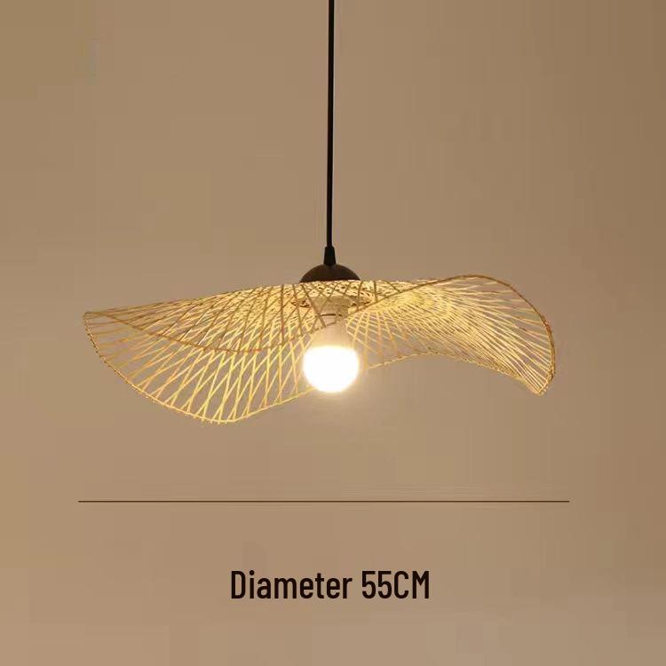 Retro Zen Bamboo Weaving Pendant Lamp for Restaurants & Teahouses