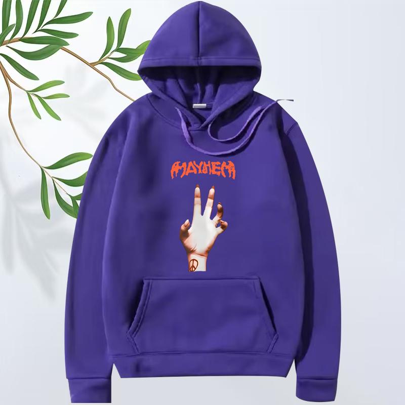 Lady Gaga Mayhem New Album Graphics Hoodie Men Women Y2K Vintage Long Sleeve Sweatshirt With Print Oversizhoodie Unisex