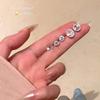Versatile Zircon Silver Needle Earrings Women's Light Luxury Niche Earrings Design Sense Advanced Earrings Women's Small Earbone Earrings