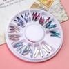 3D Nail Decoration KIt   Nail Rhinestone Colorful Marquise Flat Bottom Nail Rhinestone Stud Nail  Art