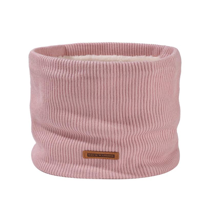 Winter Men's Knitted Scarf Warm Scarf Outdoor Cold Riding Velvet Women's Thickened Neck Cover Solid Color Versatile