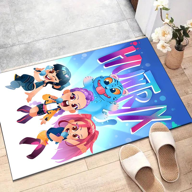 1pc KPop Demon Hunters4 Design Printed Area Rug Carpet for Bedroom Living Room Home Decor Rugs Mat Non Slip Mat Rug for Bedside