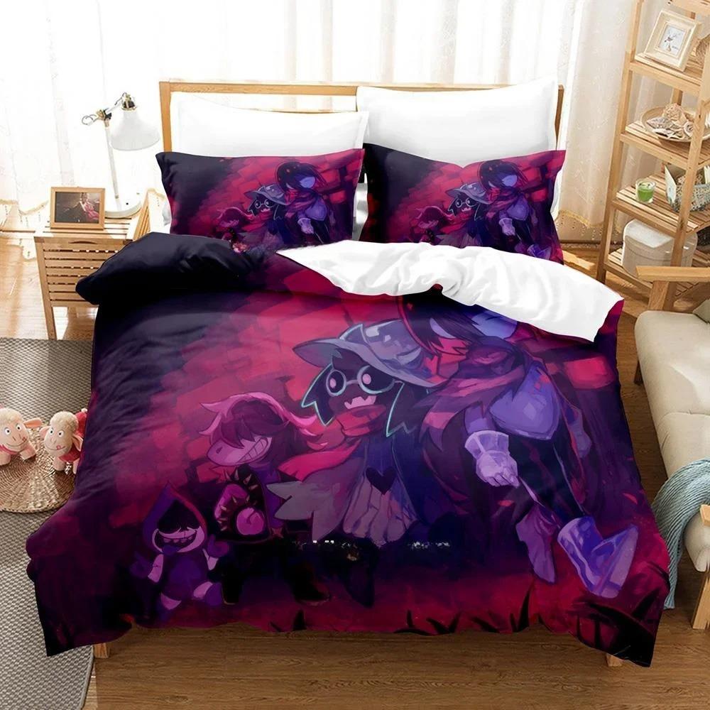 3D Printing Game Deltarune Bedding Set Single Twin Full Queen King Size Bed Set Adult Kid Bedroom Duvet Cover Sets Home Textiles