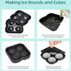 Large Tray Easy To Take Out Suitable For Whiskey Party Supplies Silicone 3d Balls Shaped Ice Mold Reusable Ice Cube Molds