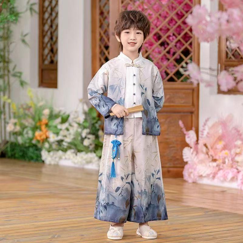 Children's Tang Suit Hanfu Performance Costume - Chinese Style Guzheng Attire for Kindergarten Boys & Girls