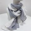 Korea Design New Spliced Scarf Long Two-Tone Cotton Warm Contrast Color Shawl Women's Scarves 75*190cm