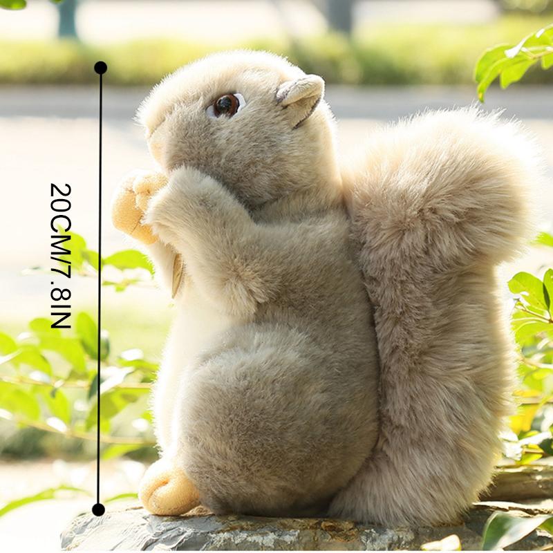 Plush Big Tail Squirrel Stuffed Doll Soft Throw Pillow Decorations Children Kids Birthday Present Gifts