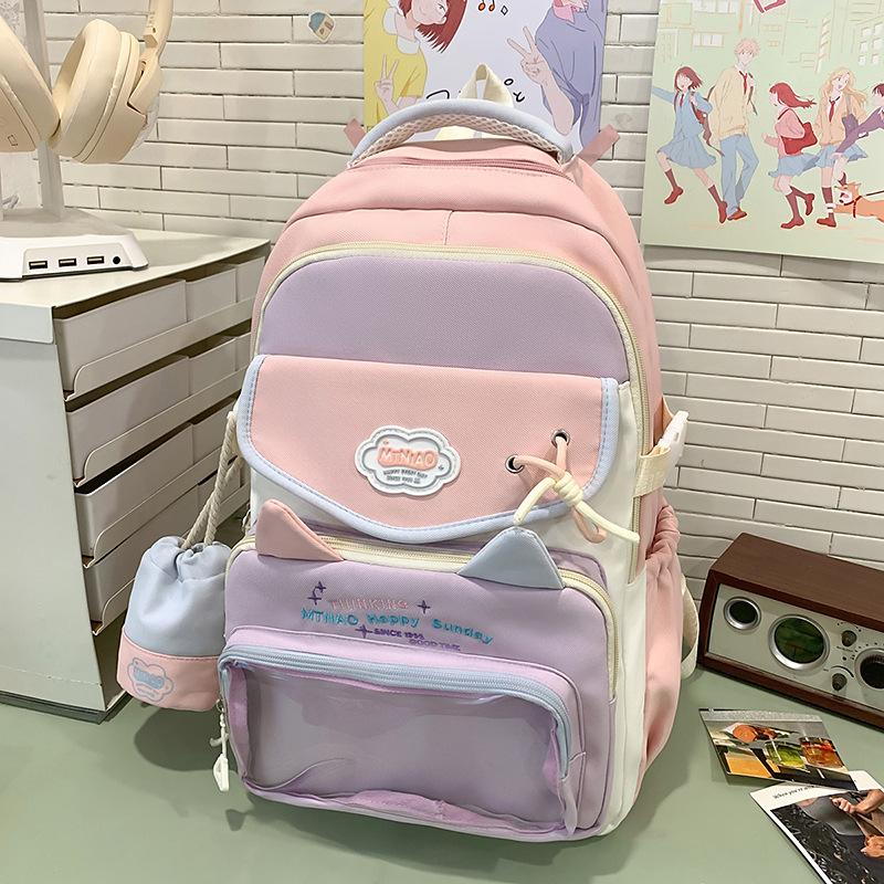 School Bag High Value Ins Junior High School Girls High School Students Large Capacity Cute Pain Dopamine Back