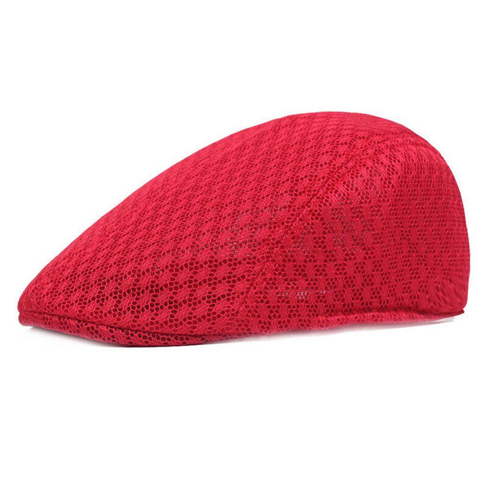Fashion Mesh Newsboy Style Breathable Sun Hat Peaked Cap Beret Hat