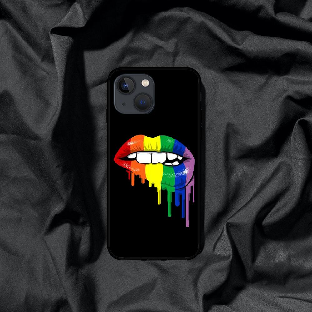 Lips Kiss Art Phone Case For iPhone Samsung Galaxy Redmi Xiaomi Note S A 16 15 14 13 12 11 20 21 22 23 53 54 Pro Plus Ultra Silicone Cover