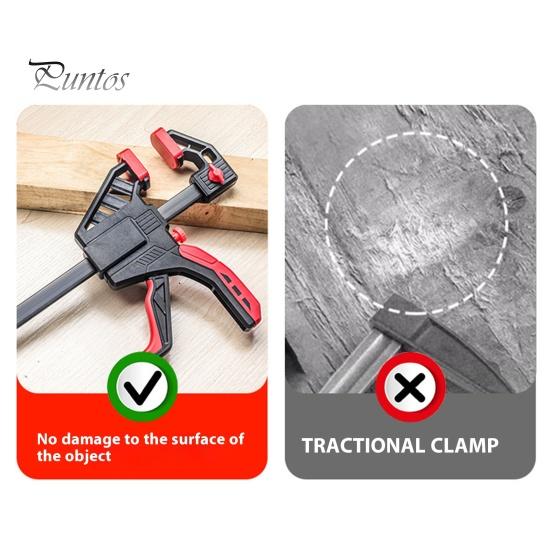 Woodworking Clamp with Ergonomic Handle Multipurpose One-handed Operation Quick Grip Clip DIY Projects Hand Tool