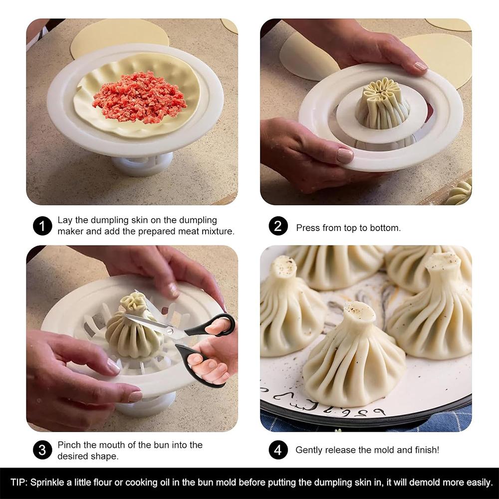 Big Baozi Maker Machine For Home Kitchen Beginners White PP Food-Grade Material