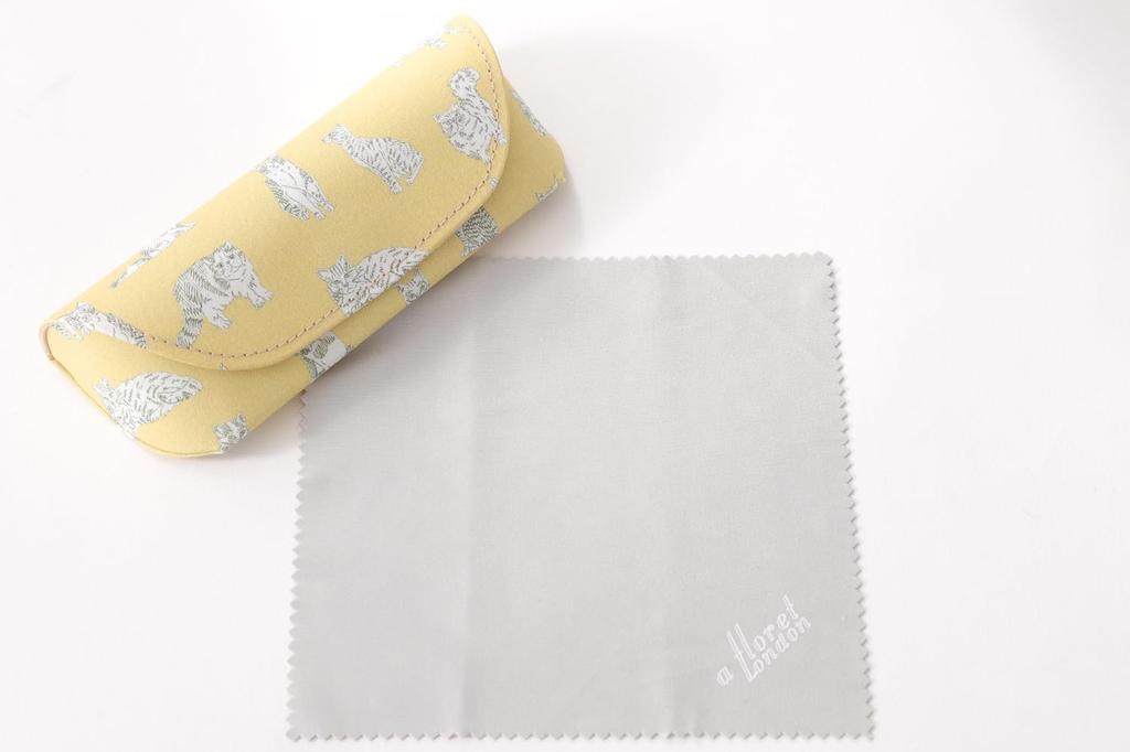 DDintex FLORET LONDON Brillenetui Miao 16 x 6 x 02, Gelb, 3,5 cm [Liberty-Druck]