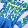 Womens Summer Cycling Tri Suit Short Sleeve Blue Polka Dot Quick Dry Mesh Bike Wear