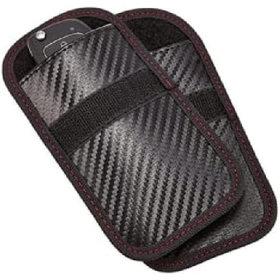 Защитник ключа-брелока Фарадея - 2 шт. Мини-противоугонный чехол для ключа-брелока, блокирующий RFID-сигнал, сумка Фарадея для ключа-брелока Black1