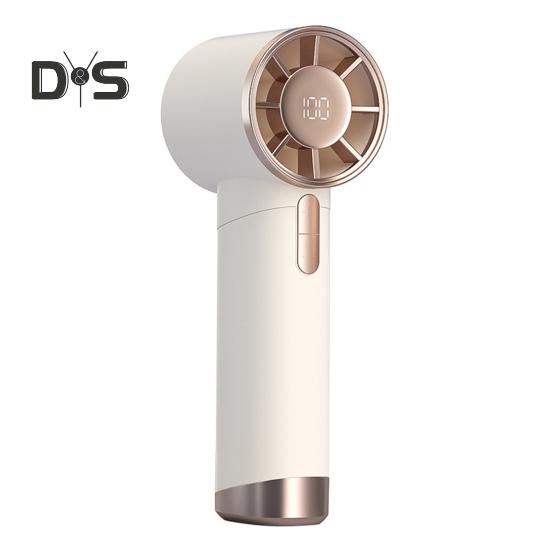 

Ручной вентилятор с бесщеточным двигателем 120 скоростей ветра Сильный воздушный поток Цифровой дисплей Низкий уровень шума Перезаряжаемый персональный охлаждающий вентилятор белый