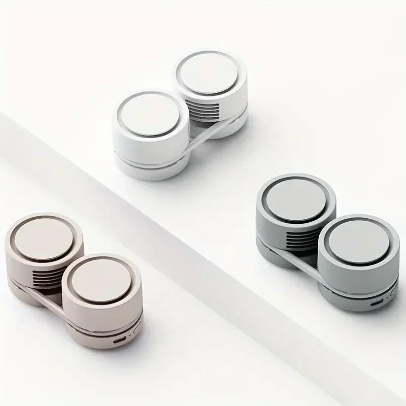 Portable Bladeless Neck Fan, Hands-Free 360° Bendable, 3 Speeds Rechargeable with Aromatherapy for Men/Women fan blade