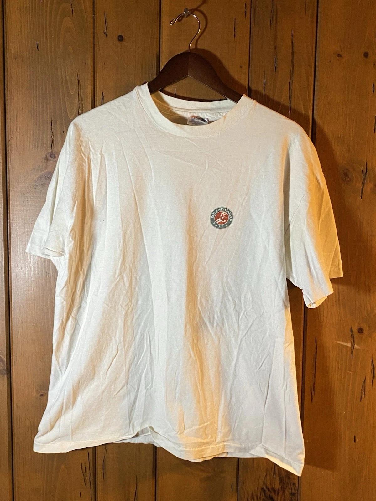 

Vintage 1993 Roland Garros French Open T-Shirt Jean Le Gac Art Hanes Beefy XL 2XL